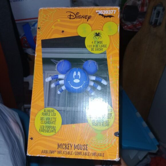 Gemmy 4 ft Mickey Mouse Spider LED Light Airblown Inflatable Halloween - Picture 3 of 3